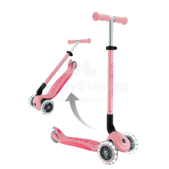 GLOBBER scooter Elite Lights, pastel pink, 439-710-3