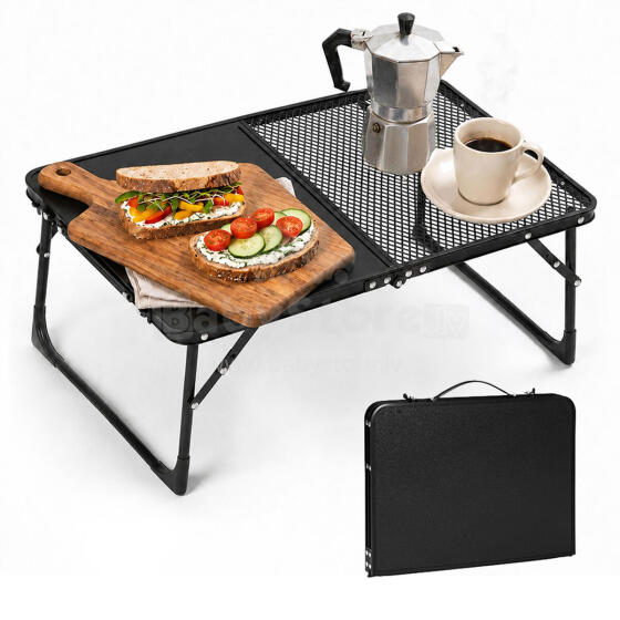 Tourist camping table 60x40 cm folding into a suitcase, black MultiGarden