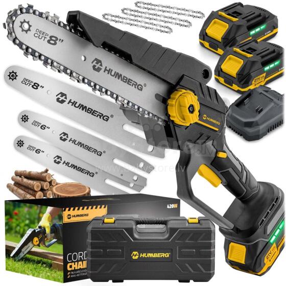 Cordless Chainsaw Pruner 8" 6" Brushless Humberg HM-421