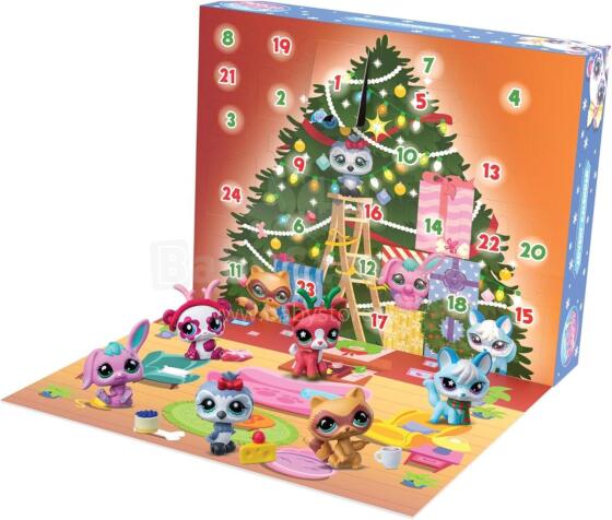 Littlest Pet Shop Advent Calendar with 8 Pet Figures & 16 Accessories – 24-Day Christmas Countdown Art.BF00758