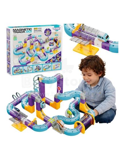 WOOPIE Magnetic Construction Set Railway Track with Attraction Effect 126 pcs