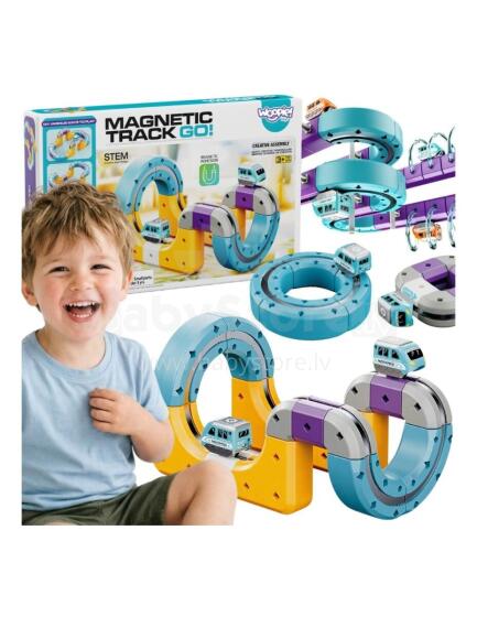 WOOPIE Magnetic Construction Set Railway Track with Attraction Effect 38 pcs