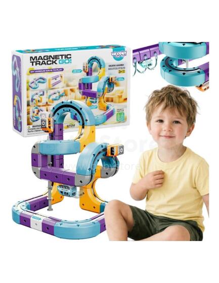 WOOPIE Magnetic Construction Set Railway Track with Attraction Effect 54 pcs
