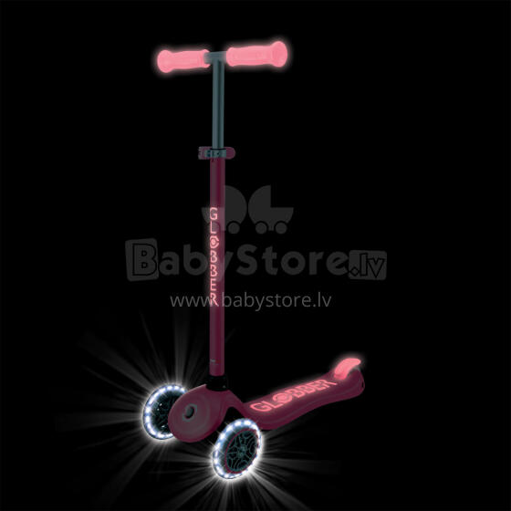 GLOBBER scooter Primo Plus Glow Lights, coral pink, 443-110