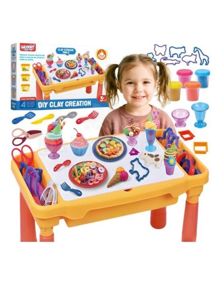 WOOPIE Creative Table with Modeling Clay Storage Molds 40 pcs