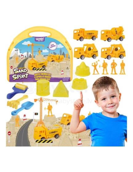 WOOPIE Magical Kinetic Sand Construction Site Crane Cars