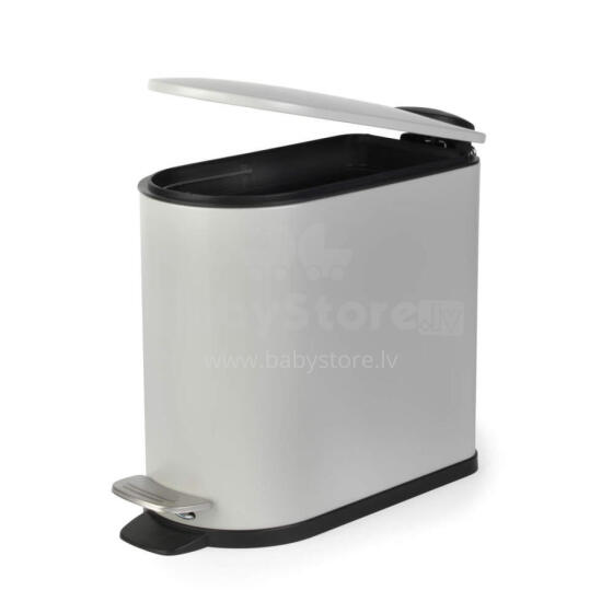 Beldray LA036690GRYPEU7  Slimline D-Shaped Pedal Bin - Grey 5-Litre