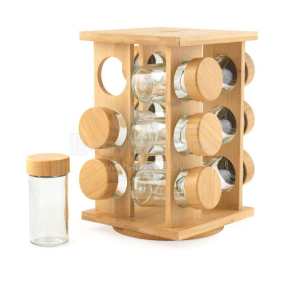Salter BW14238 Bamboo Rotating Spice Rack