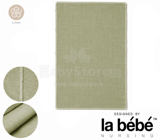 La Bebe™ Linen Art. 0057 Sage Green Linen Eco Natural Linen Cloth Diaper 1 pc., 45x30 cm