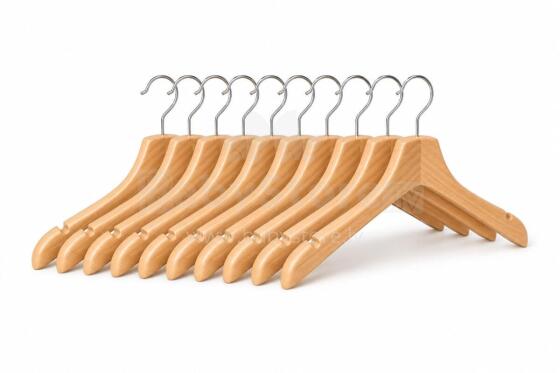 Bebe Basic Cloth Hanger Art.291995 Curved clothes hanger, natural