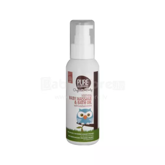 Pure Beginnings  Baby Massage Bath Oil (Bum Cream Alternative)Art.291996 moisturizing massage and bath oil with jojoba, almond, avocado oil and Kalahari melon extract for dry and very dry ski