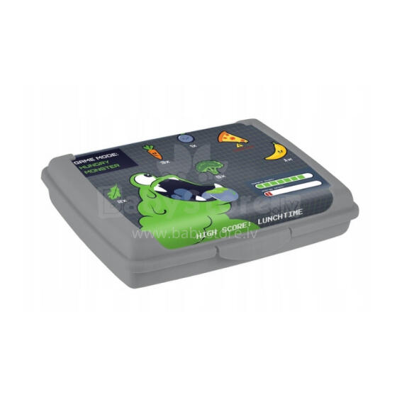 Food storage container deco-click-box mini 0.5L Carla &ldquo;Monster&rdquo; 17x13x3.5cm gray