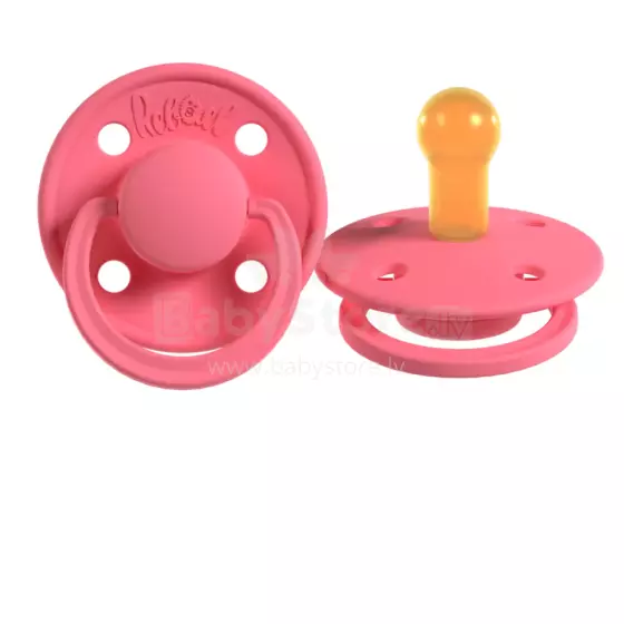 Rebael Natural Rubber Round Latex Art.292021 Salmon Pacifier (nipple) made of 100% natural rubber 0-6 months (1 pcs.)
