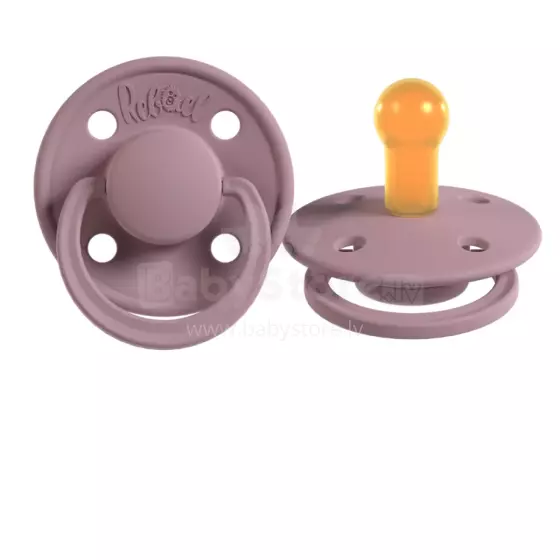 Rebael Natural Rubber Round Latex Art.292022 Plum Pacifier (nipple) made of 100% natural rubber 0-6 months (1 pcs.)