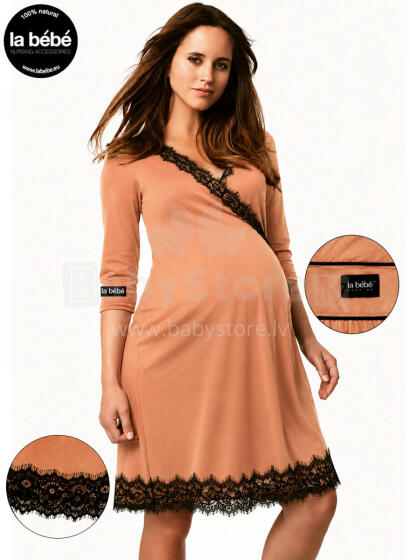 La Bebe™ Nursing Cotton Dress Donna Art.135986 Jade Maternity Nursing Dress