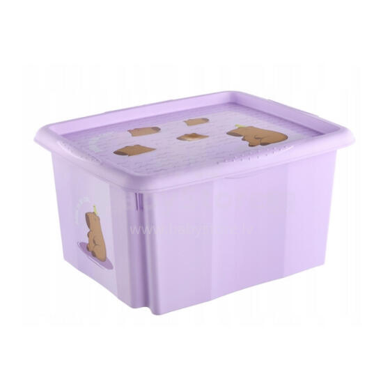Box with lid 24L Karolina &ldquo;Capybara&rdquo; 42.5x35.5x22.5cm soft purple