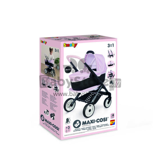 Smoby Maxi-Cosi 3-in-1 Doll Pram Set - Pink