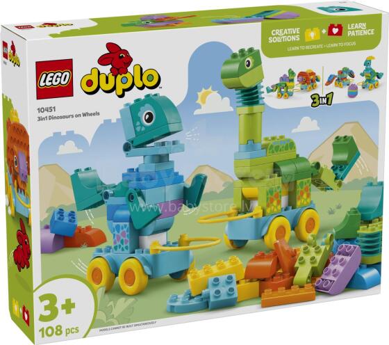 LEGO DUPLO 3in1 Dinosaurs on Wheels
