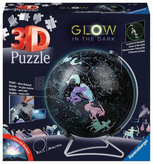 Ravensburger 3D Puzzle Ball Glow in the Dark 180 pc Astrology