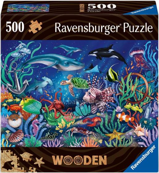 Ravensburger Wooden Puzzle 500 pc Underwater World