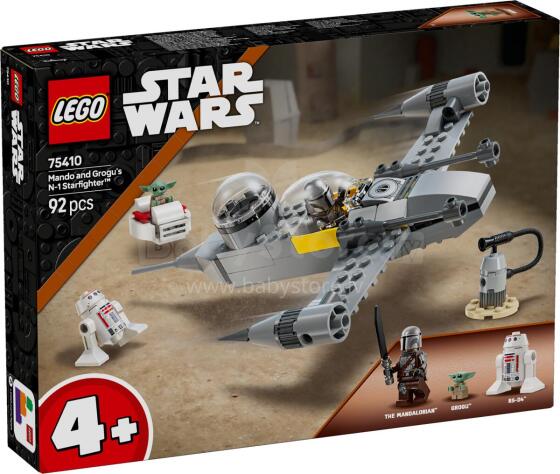 LEGO Star Wars Mando и N-1 Starfighter Грогу
