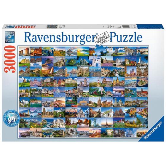 Пазл Ravensburger 3000 шт 99 красивых мест Европы