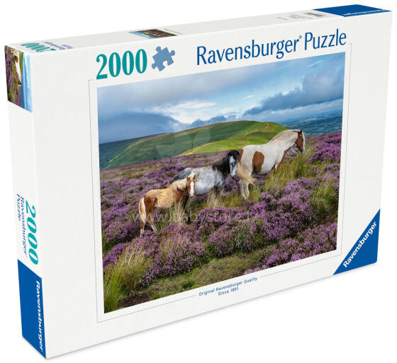 Ravensburger puzle 2000 gabali: Savvaļas zirgi siltumā