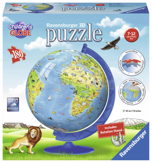 Ravensburger 3D Puzzle Ball 180 pc Children's Globe