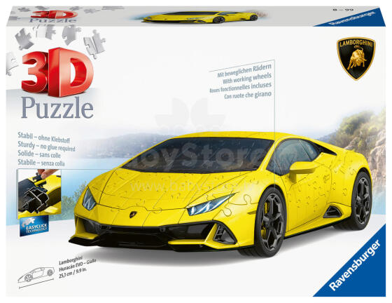 Ravensburger 3D Puzzle Lamborghini Huracan EVO Giallo