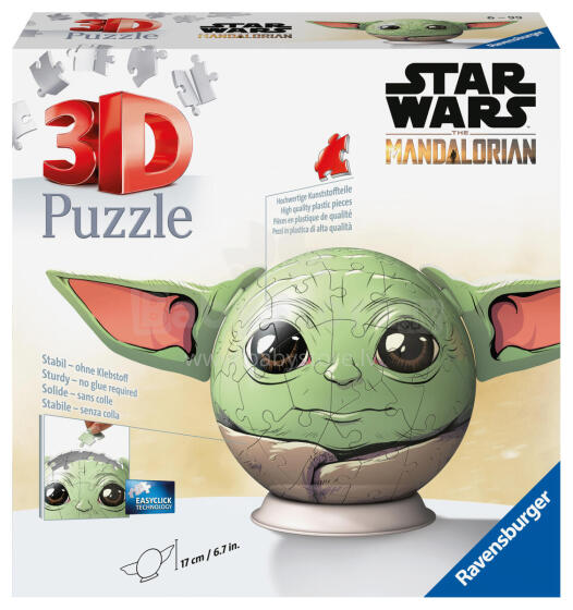 Ravensburger 3D Puzzle Ball 72 pc Star Wars Mandalorian Grogu