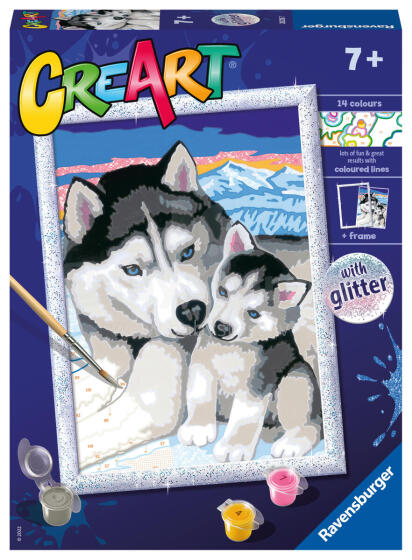 
Ravensburger Paint by Numbers Cute Huskies