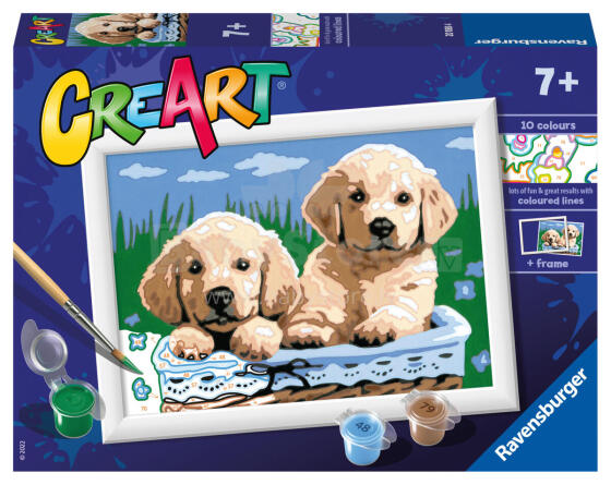 
Ravensburger Рисуй по номерам Милые щенки