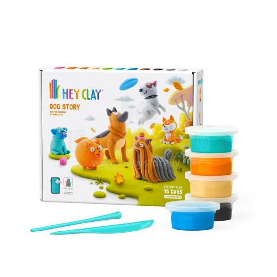 HEY CLAY Modeling Clay 15 pcs: Dog Selection