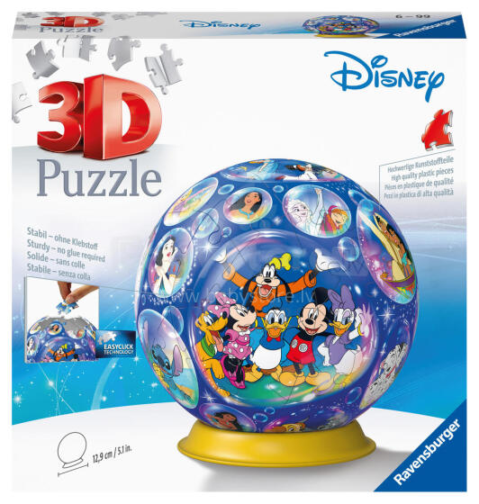Ravensburger 3D Puzzle Ball 72 pc Disney Characters