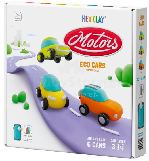 HEY CLAY Modeling Clay Eco Cars with Wheels