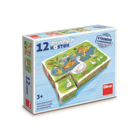 Dino Cube Puzzle 12 pc On The Farm