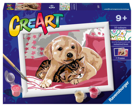 Ravensburger Рисуй по номерам Плед Друзья
