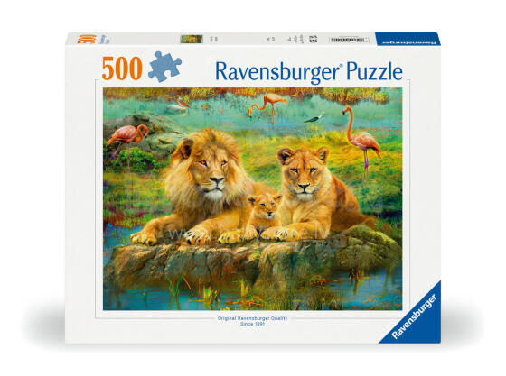Пазл Ravensburger 500 деталей Львы в саванне 
