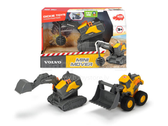 
Simba Volvo Mini Construction Vehicle, 3 Different