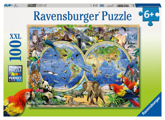 Пазл Ravensburger 100 деталей Животные мира