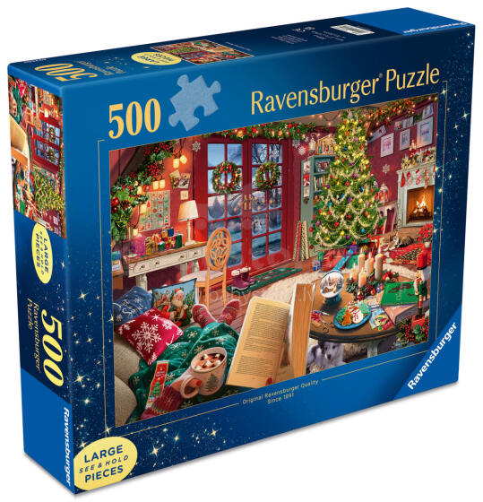 Ravensburger Puzzle 500 Pieces: Cozy Christmas Retreat