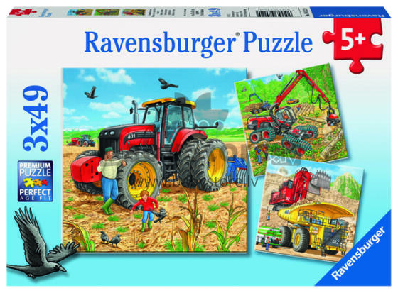 Ravensburger Puzzle 3x49 Pieces: Giant Machines
