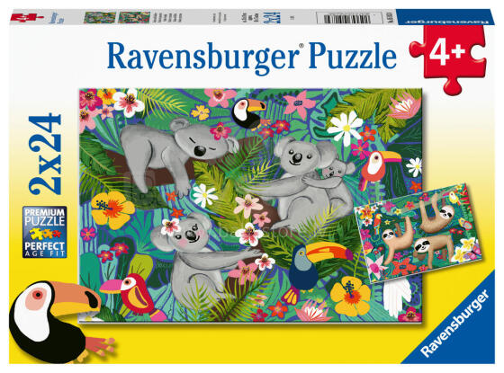 Ravensburger Puzzle 2x24 pc Koalas and Sloths