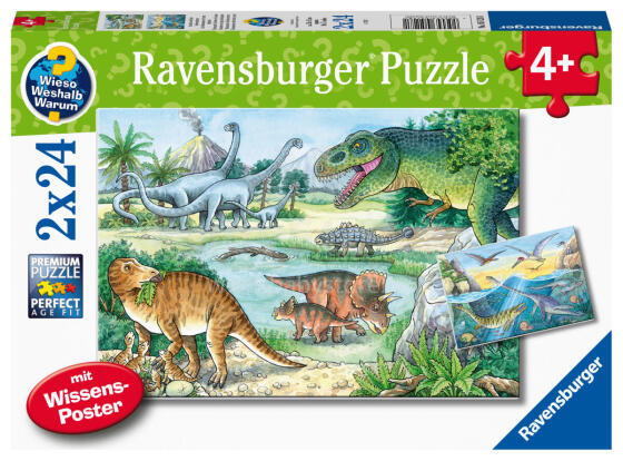 Ravensburger Puzzle 2x24 pc Dinosaurs