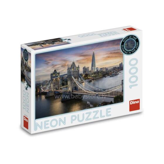 Dino Neon Puzzle 1000 Pieces: Sunset Over Tower Bridge