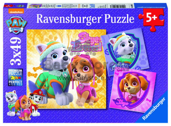 Ravensburger Puzzle 3x49 Pieces: Skye and Everest
