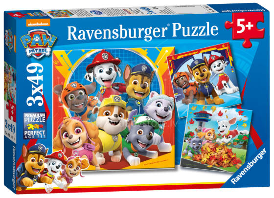 Ravensburger Puzzle 3x49 pc Paw Patrol pups