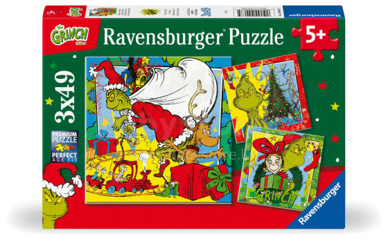 Пазл Ravensburger 3x49 деталей: Гринч