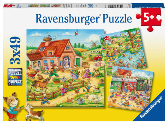 Ravensburger Puzzle 3x49 pc Holidays in the Countryside