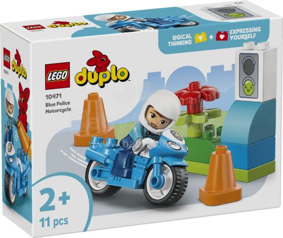  LEGO DUPLO Blue Police Motorcycle
